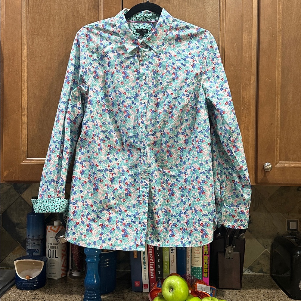 Talbot, modern classic floral shirt, large